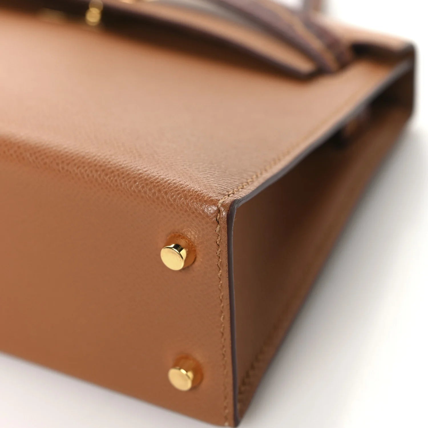 Madame Calfskin Matte Alligator Mini Kelly Sellier Touch 20 Gold Miel