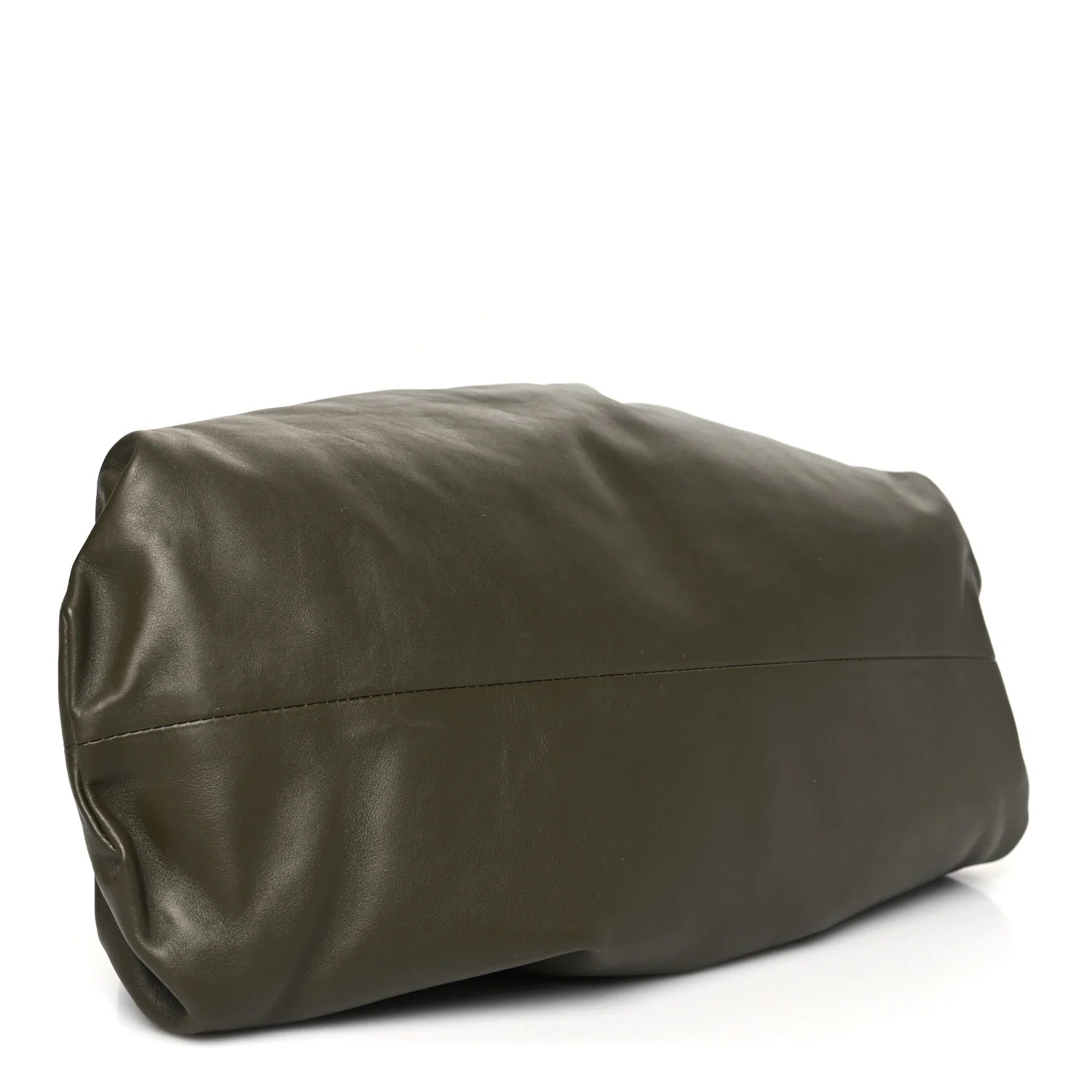 Smooth Butter Calf the Pouch Oversized Clutch Kaki Fondent