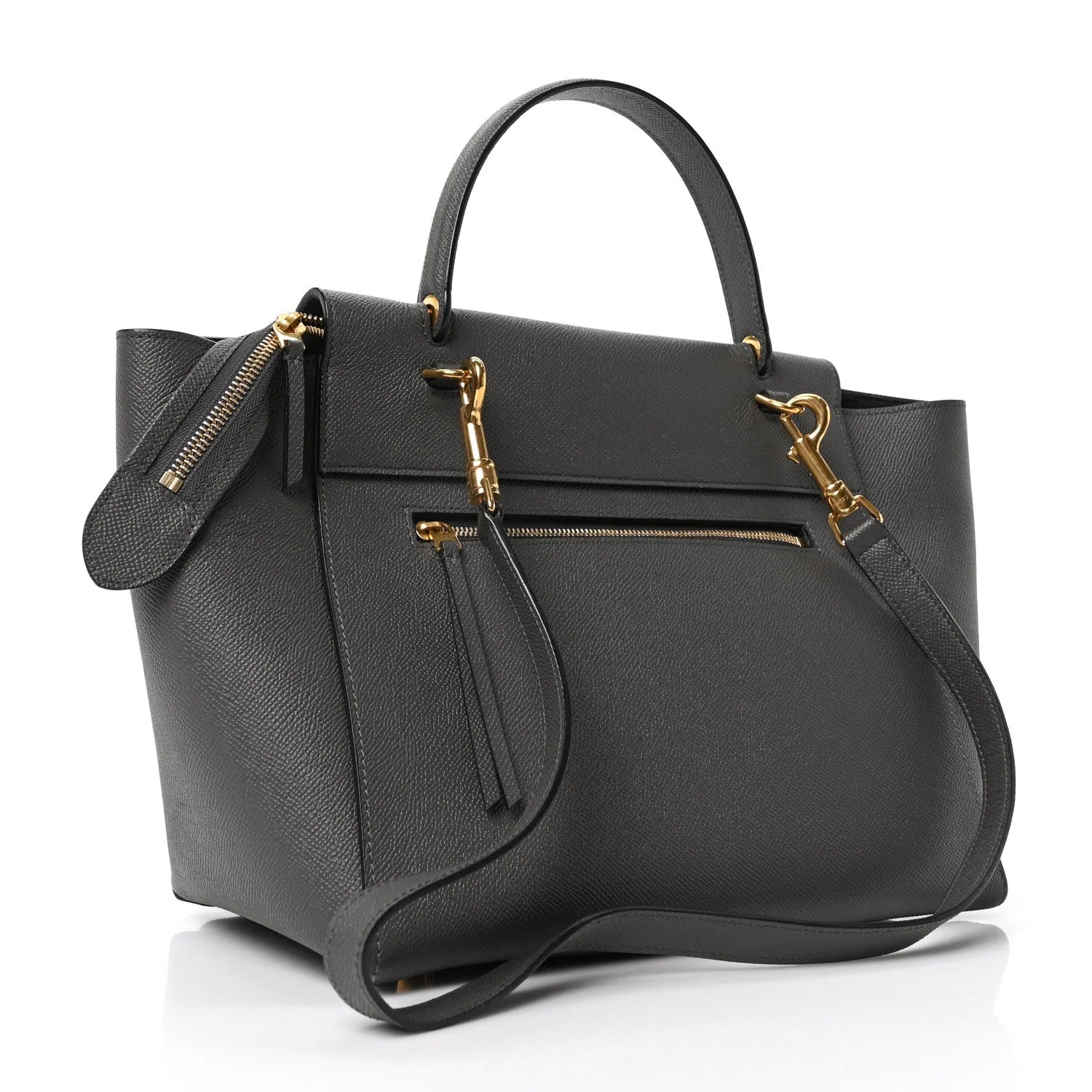 Grained Calfskin Mini Belt Bag Grey