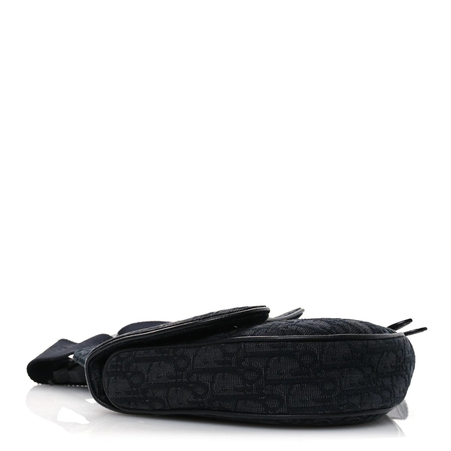 Oblique Mens Saddle Bag Black Blue
