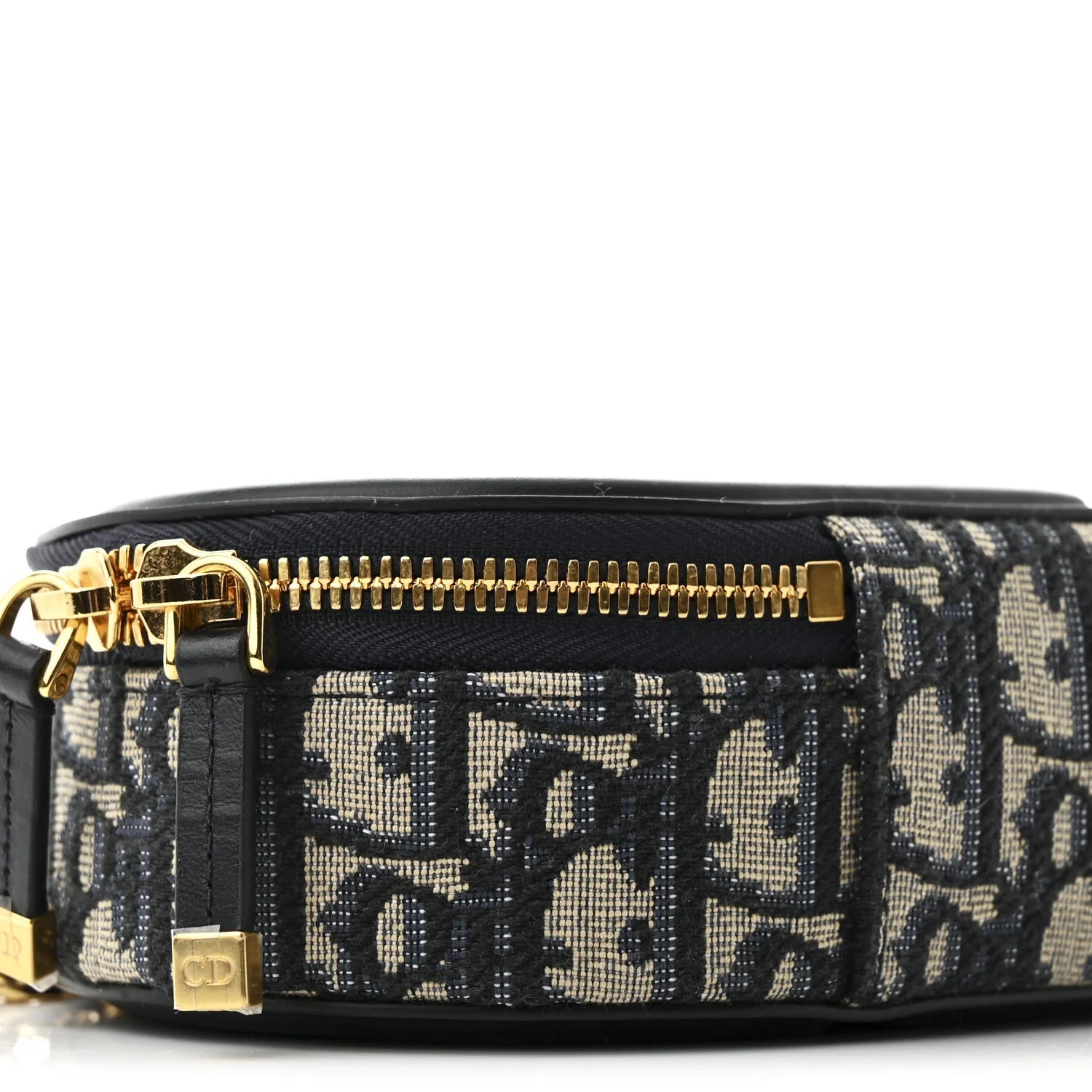 Oblique CD Signature Oval Crossbody Camera Bag Blue Multicolor