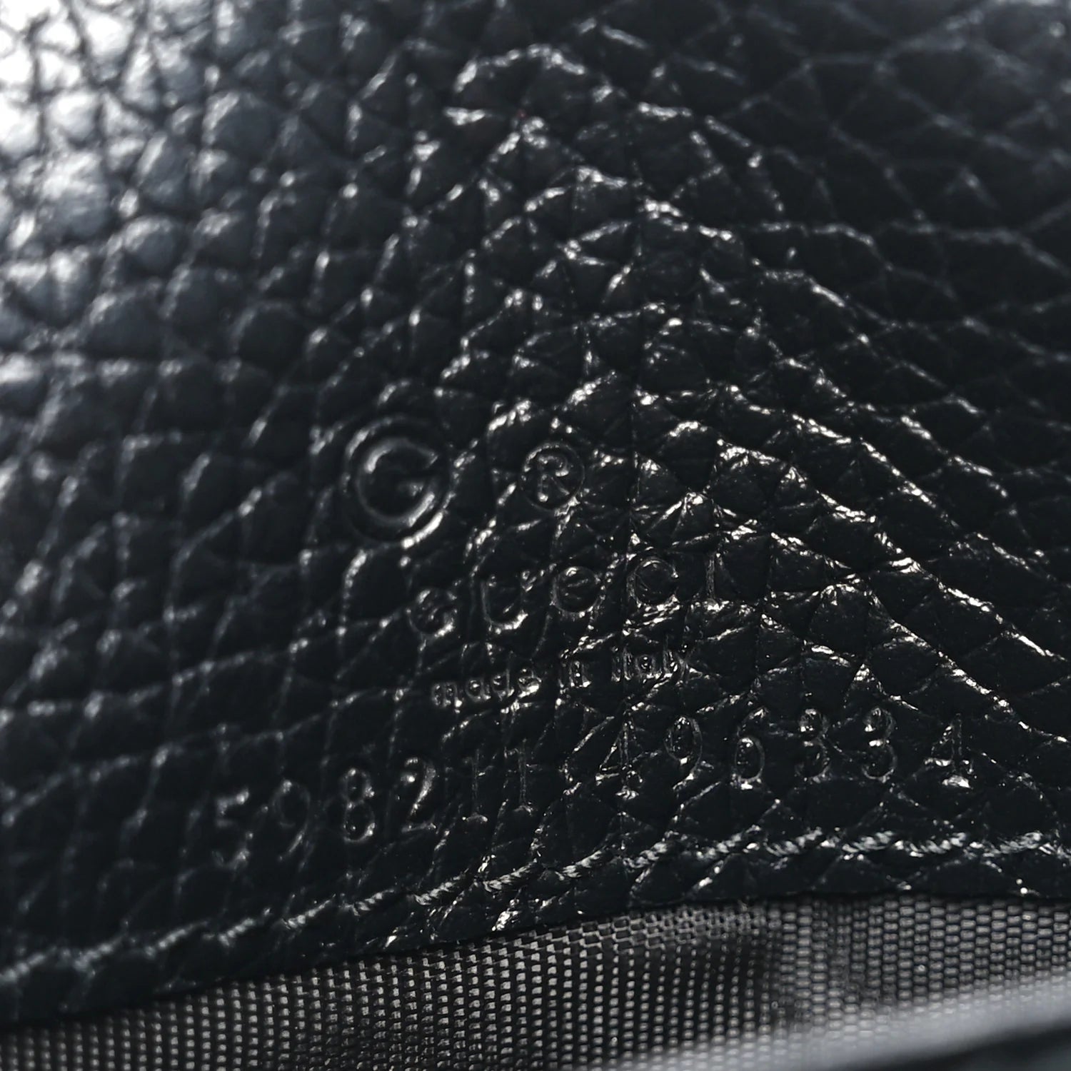 Pebbled Calfskin Soho Wallet on Chain Black