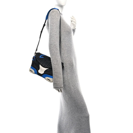 Perforated Calfskin Large Sneaker Sling Black Airforce