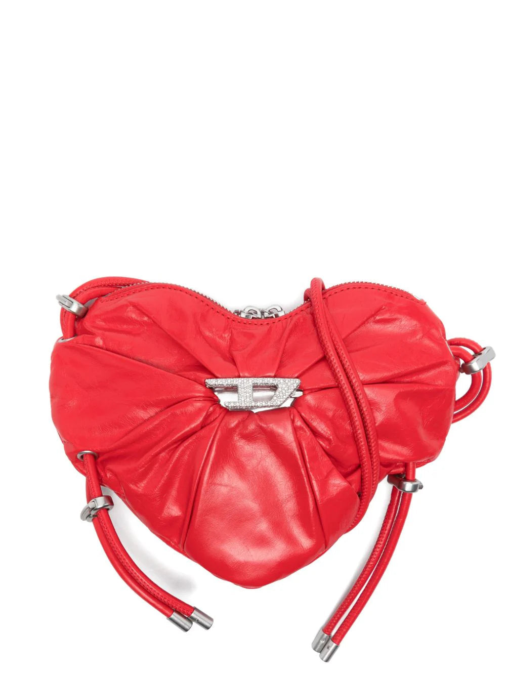 SCRUNCH LEATHER CROSSBODY BAG