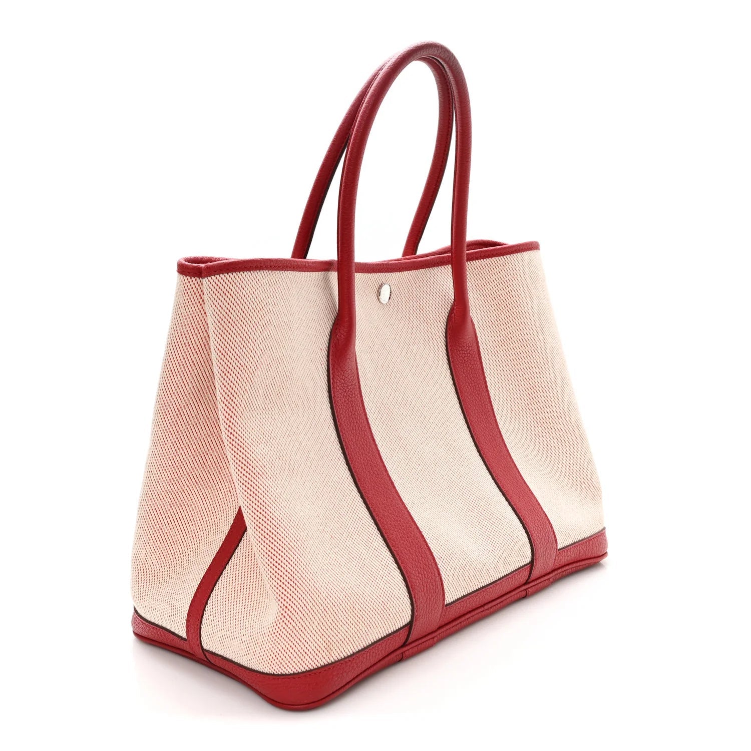 Twill H Negonda Garden Party Tote 36 MM Ecru Rouge Piment