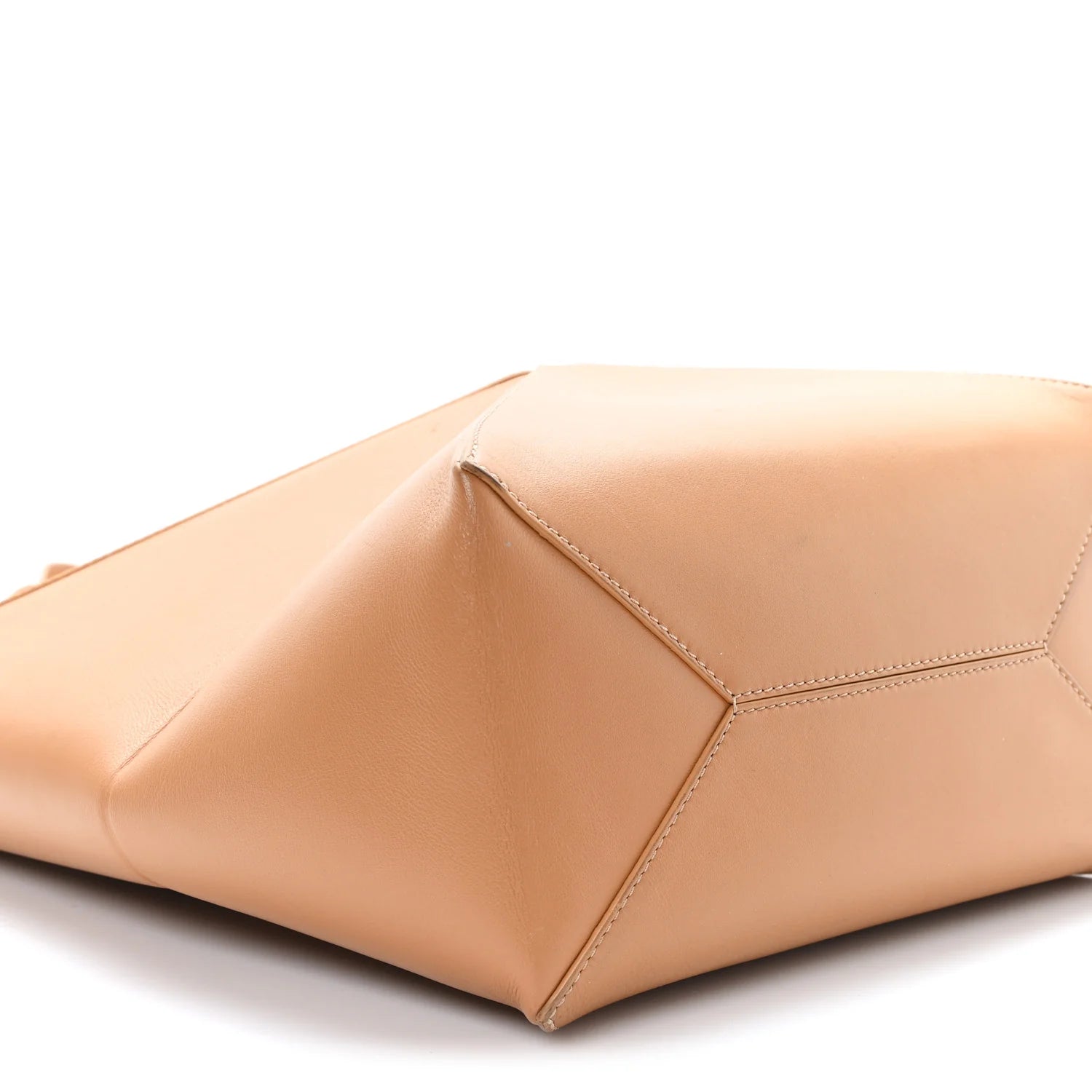 Shiny Calfskin Medium Puzzle Fold Tote Warm Desert