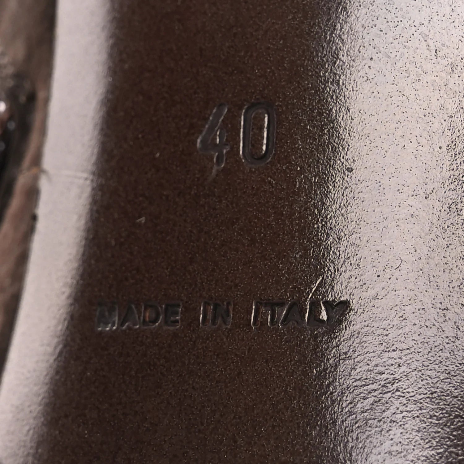 Suede High Boots 40 Brown