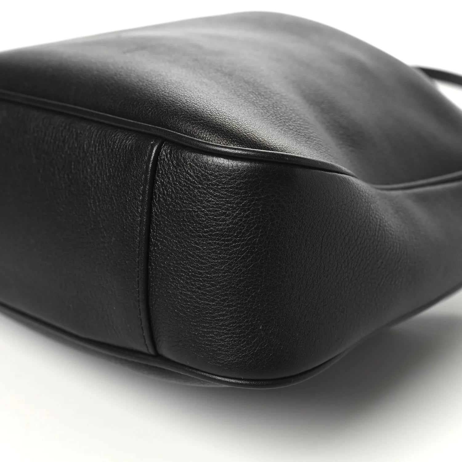 Softy Wonka Textured Dollar Calfskin Medium Diana Shoulder Bag Black