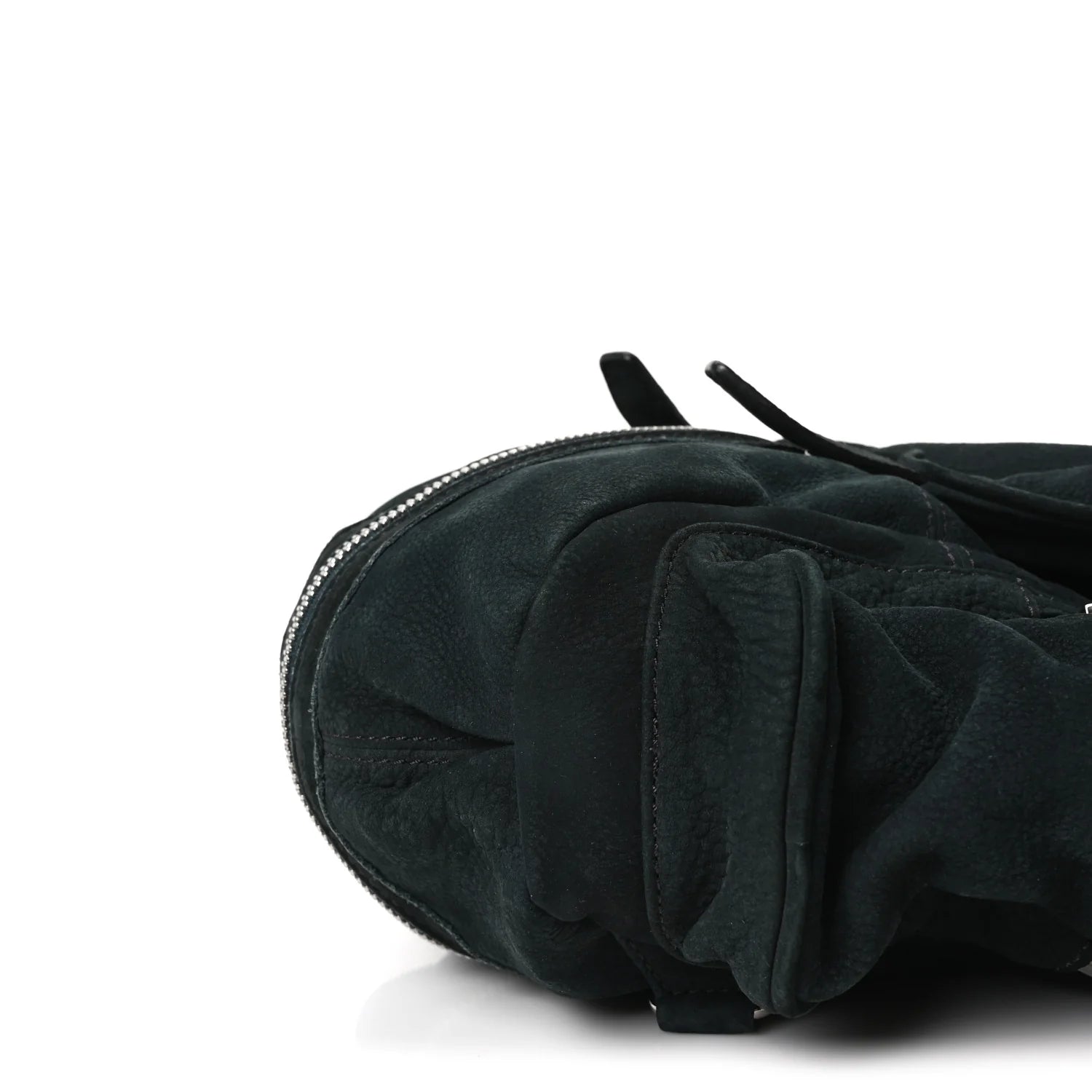 Nubuck Mini Marti Backpack Green Rhodium Hardware