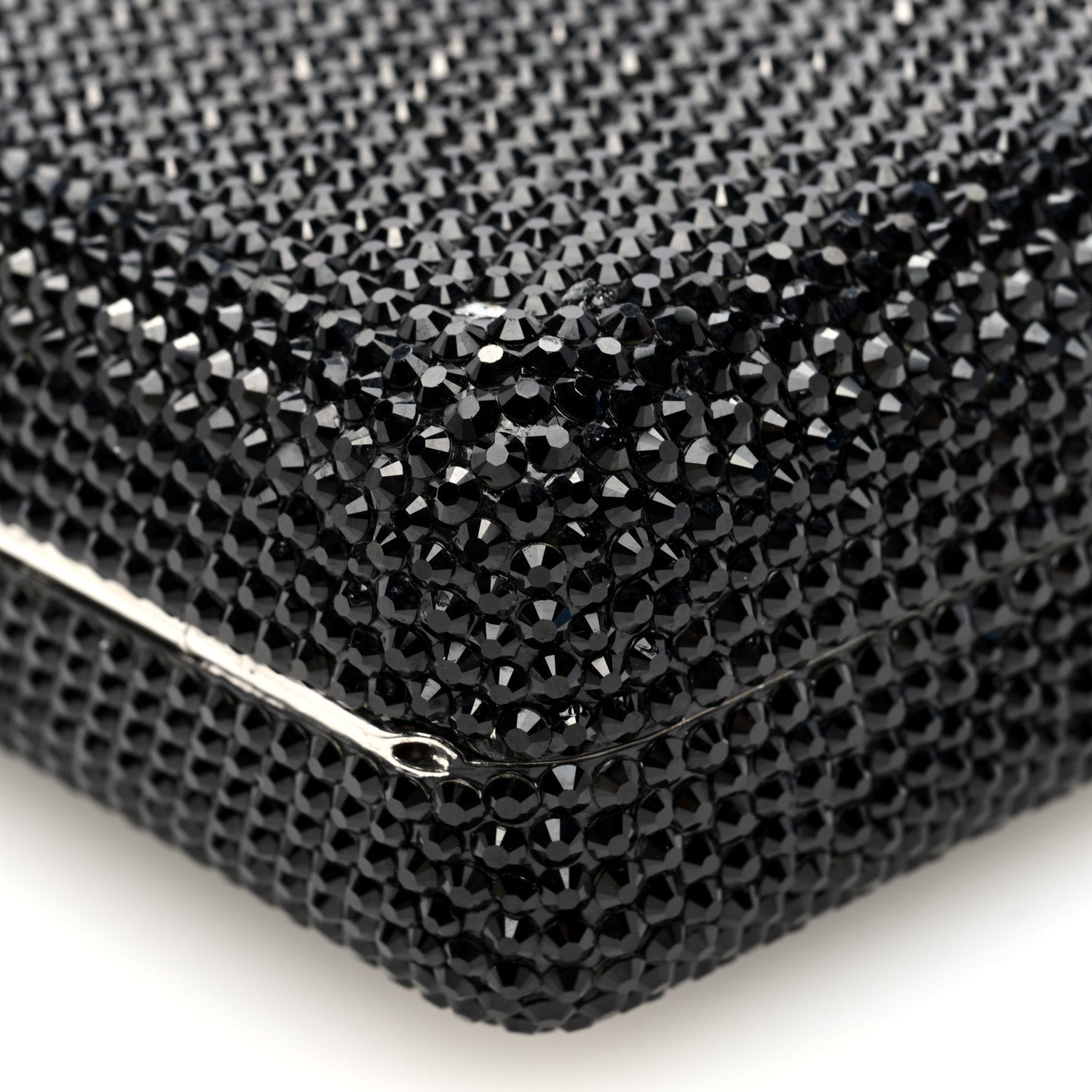 Swarovski Crystal Minaudiere Clutch Black