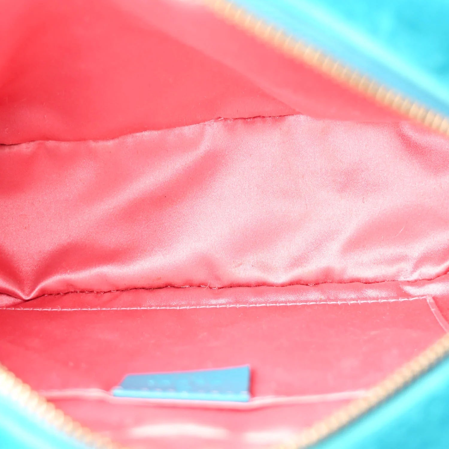 Velvet Matelasse Small GG Marmont Chain Shoulder Bag Pavone Cyan