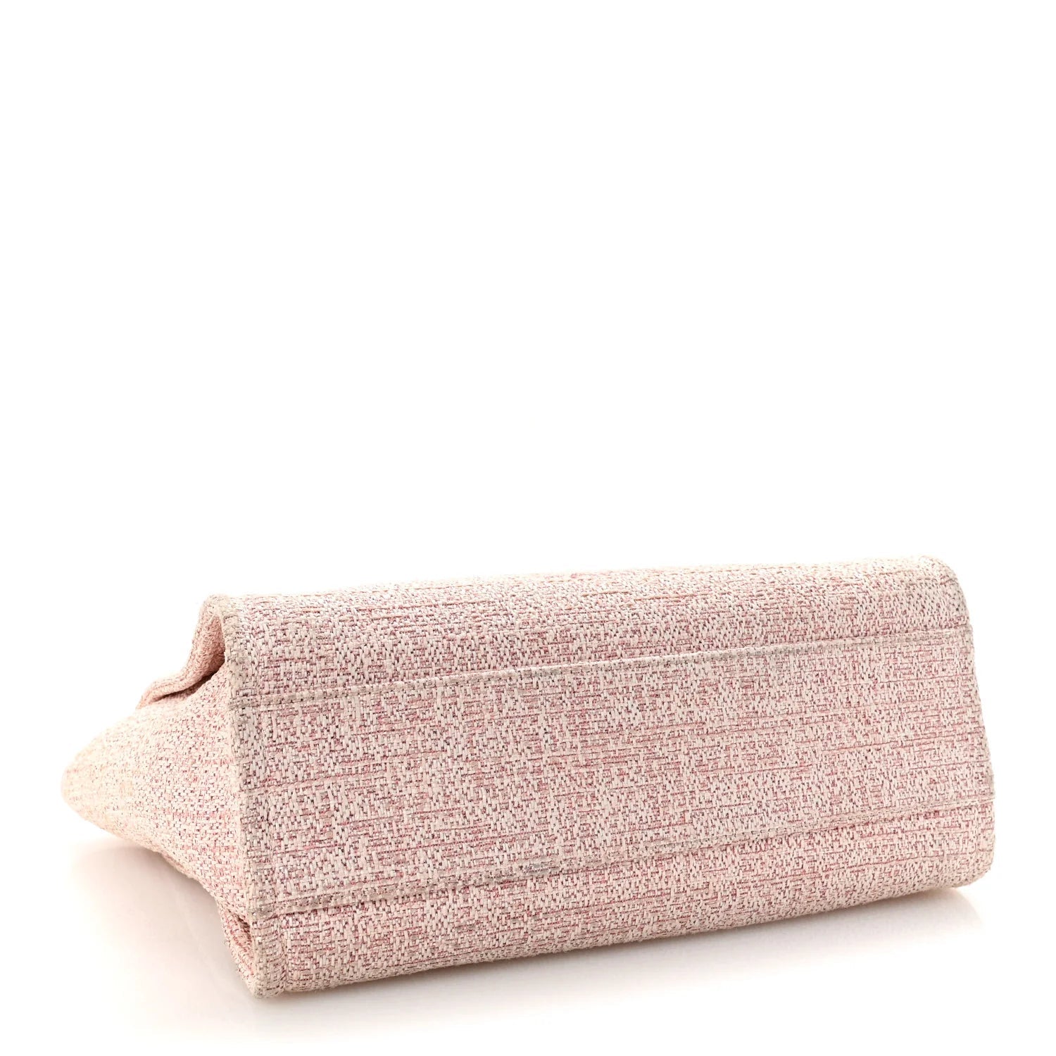 Straw Lurex Small Deauville Tote Pink