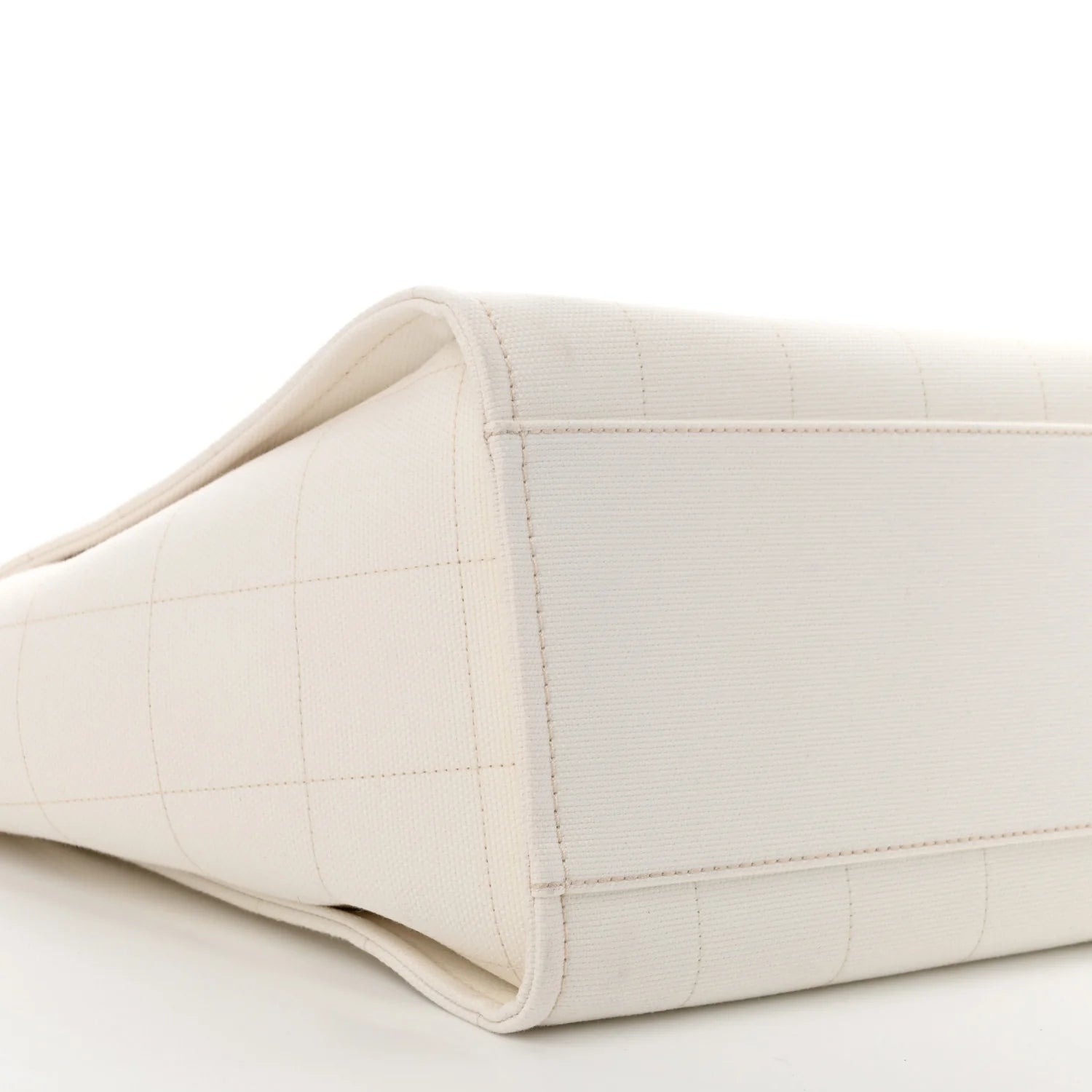 Cotton Medium Deauville Tote White