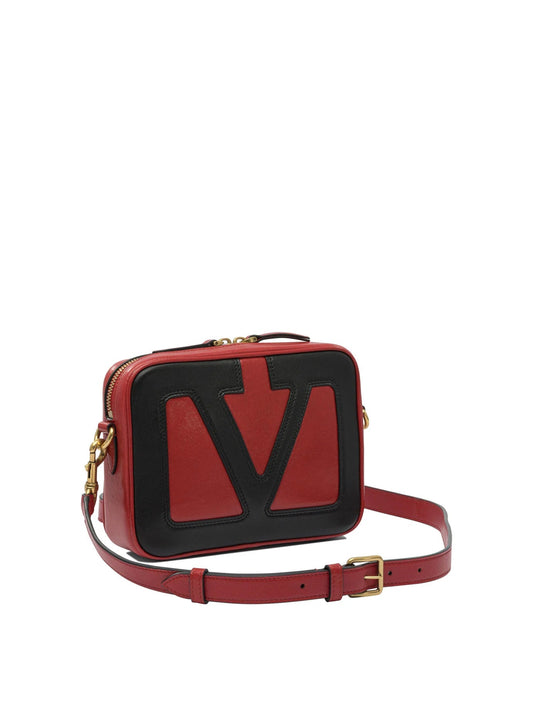 RED LEATHER CROSSBODY BAG
