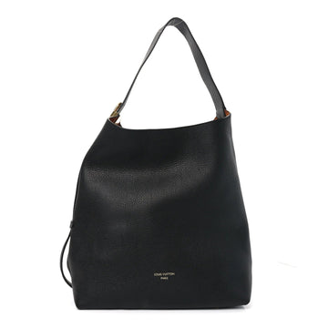 Grained Calfskin Low Key Hobo MM Black