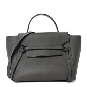 Grained Calfskin Mini Belt Bag Grey