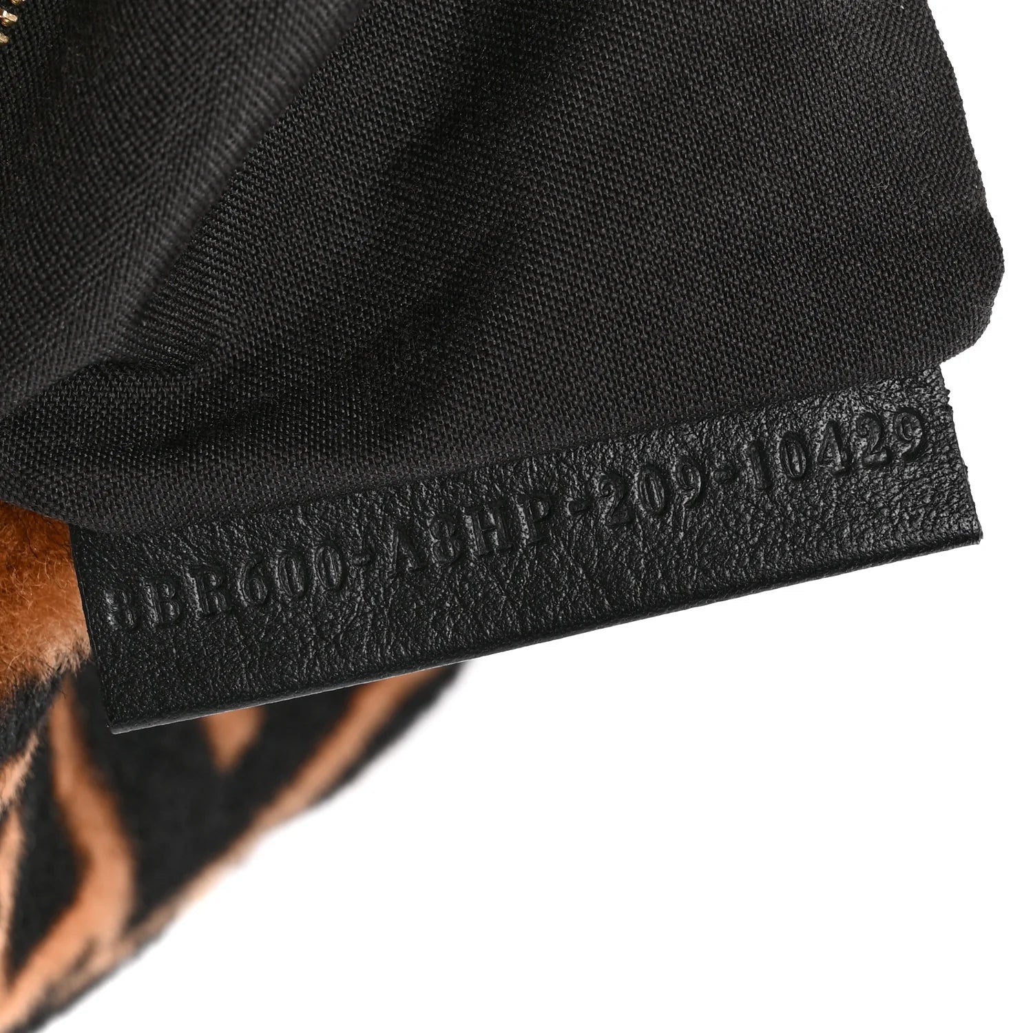 Shearling Vitello Dolce Macro FF 1974 Baguette Tobacco Black