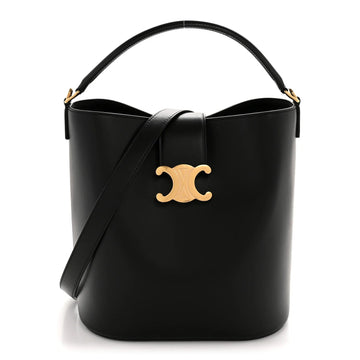Smooth Calfskin Triomphe Medium Louise Bag Black