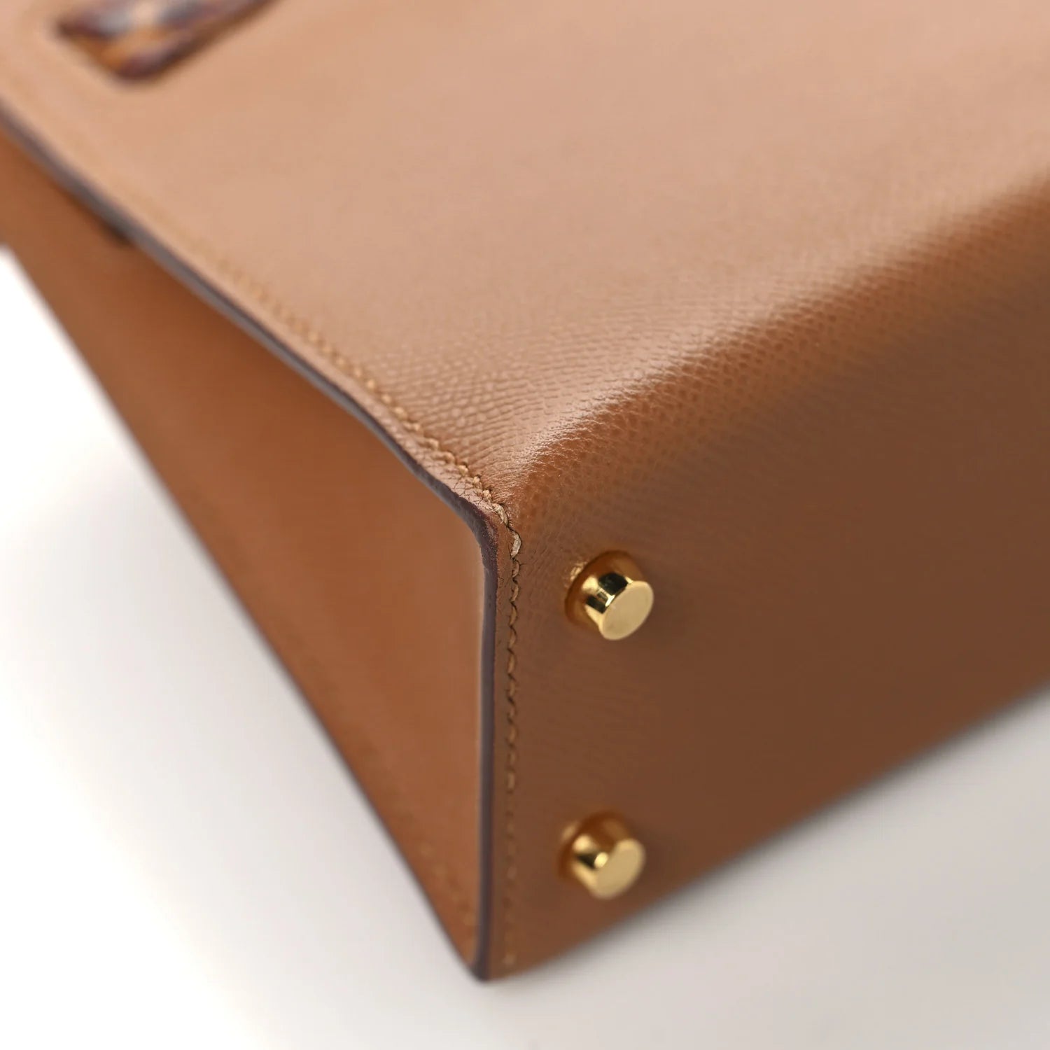 Madame Calfskin Matte Alligator Mini Kelly Sellier Touch 20 Gold Miel