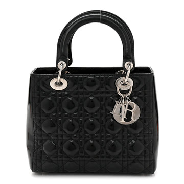 Patent Cannage Medium Lady Dior Black