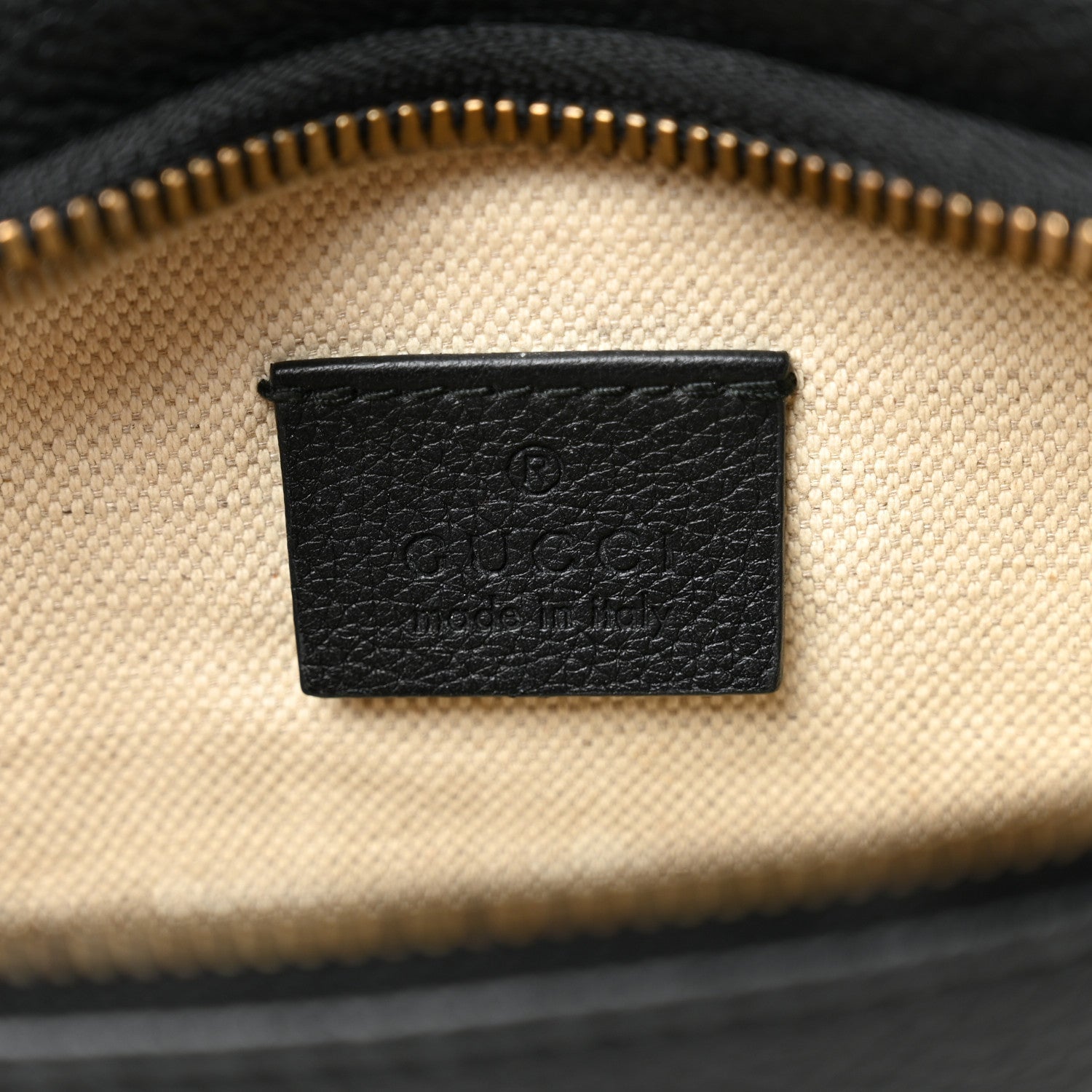 Grained Calfskin Small Logo Belt Bag Black