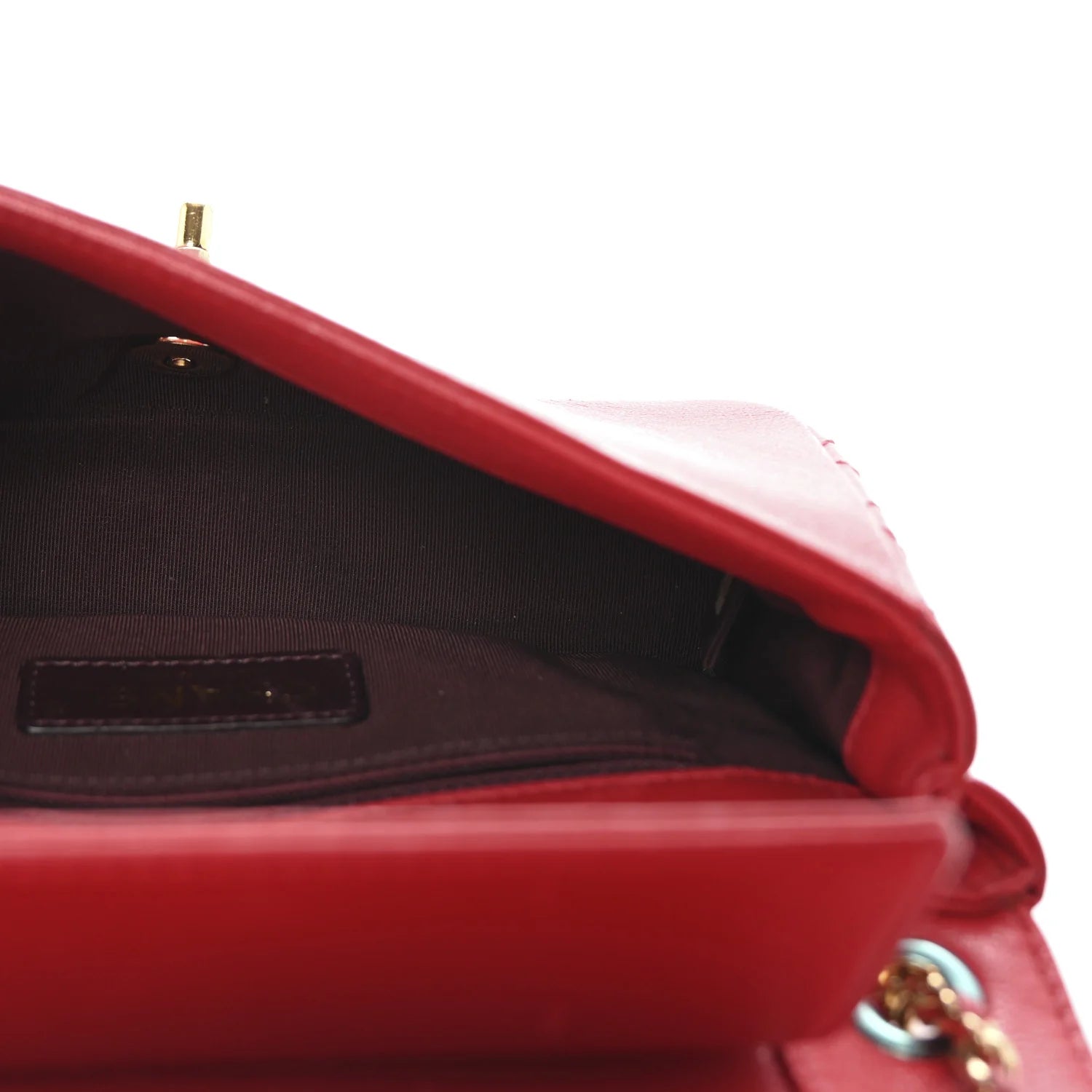 Sheepskin Quilted Medium Vintage Mademoiselle Flap Red