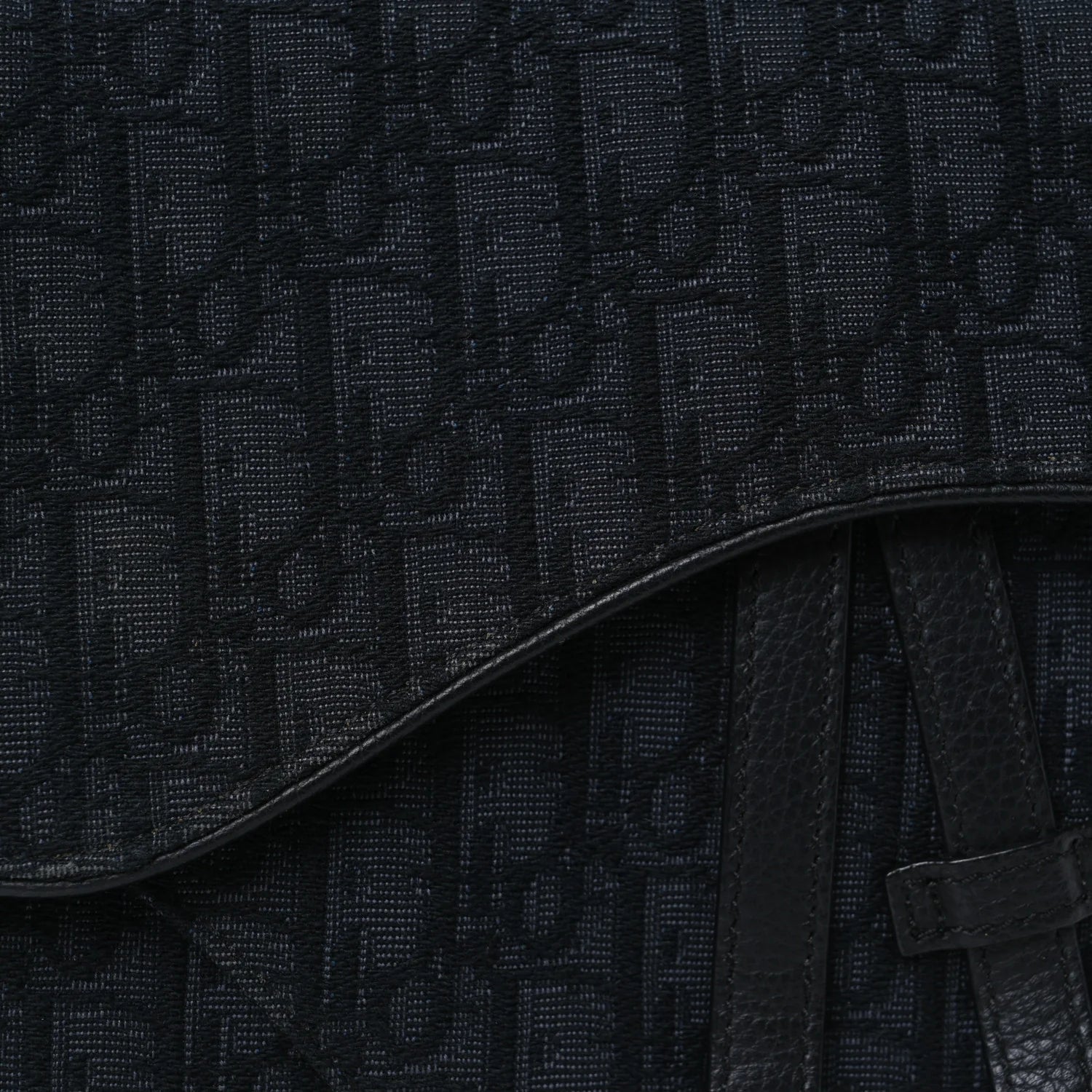 Oblique Mens Saddle Bag Black Blue