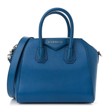 Sugar Goatskin Mini Antigona Persian Blue