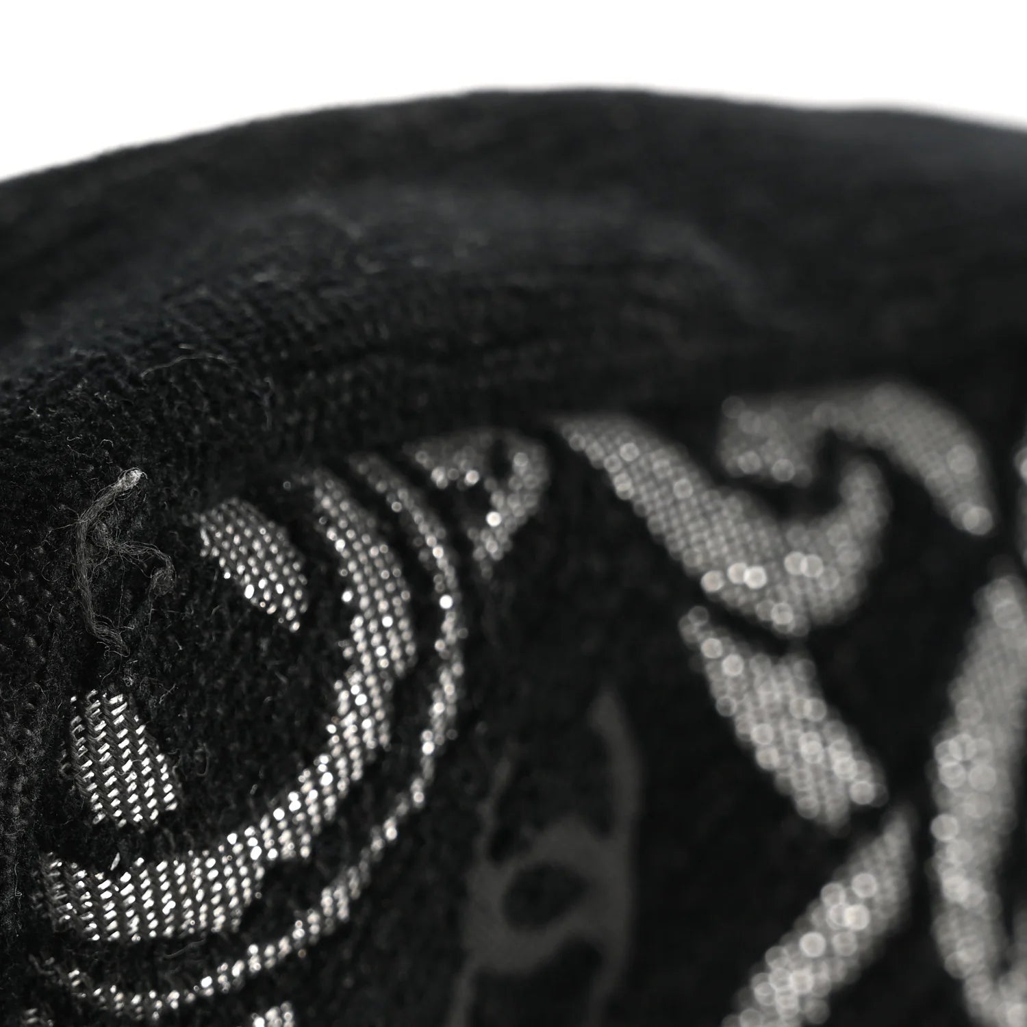 Tweed CC Cruise Small Chain Flap Black Silver