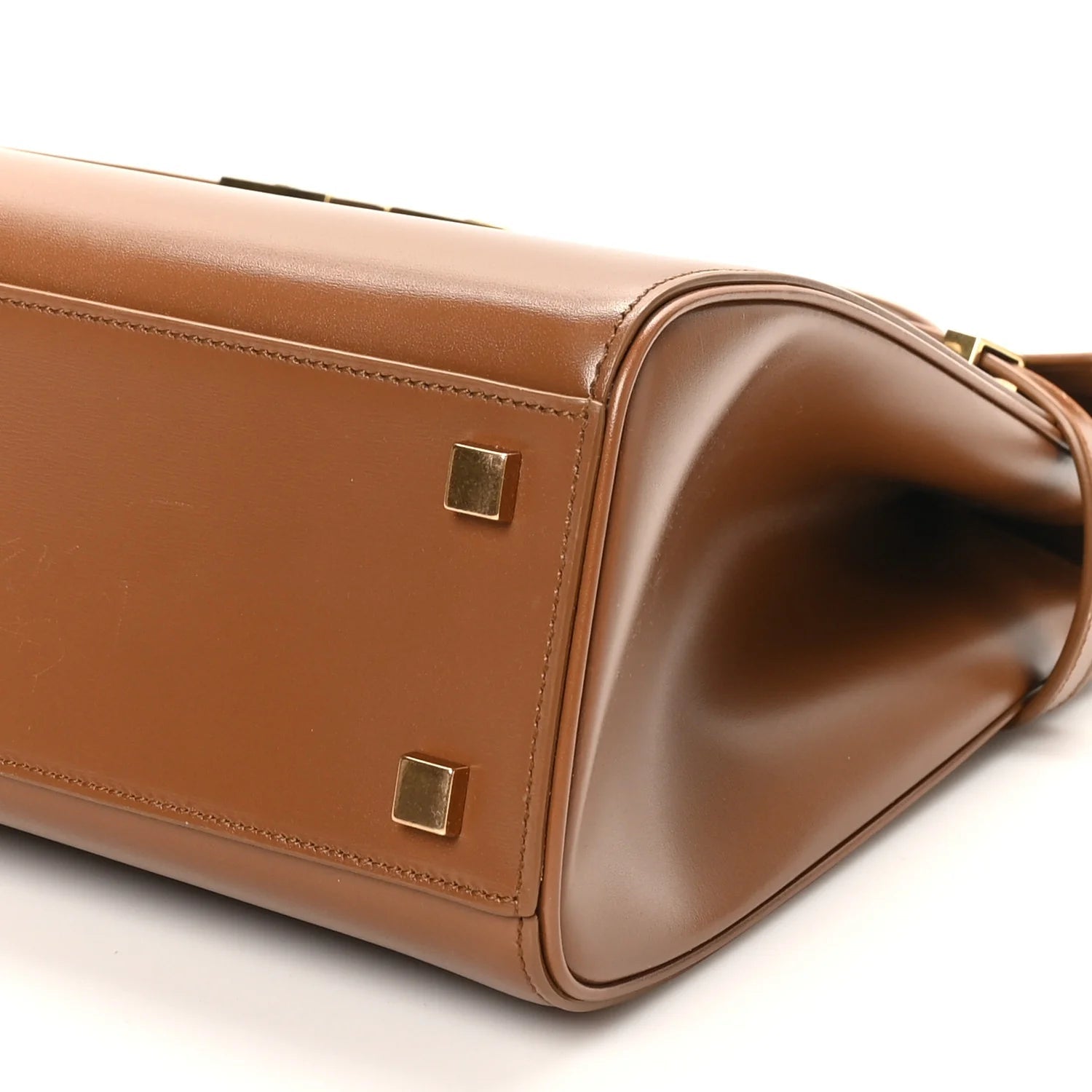 Smooth Calfskin Manhattan Top Handle Brown