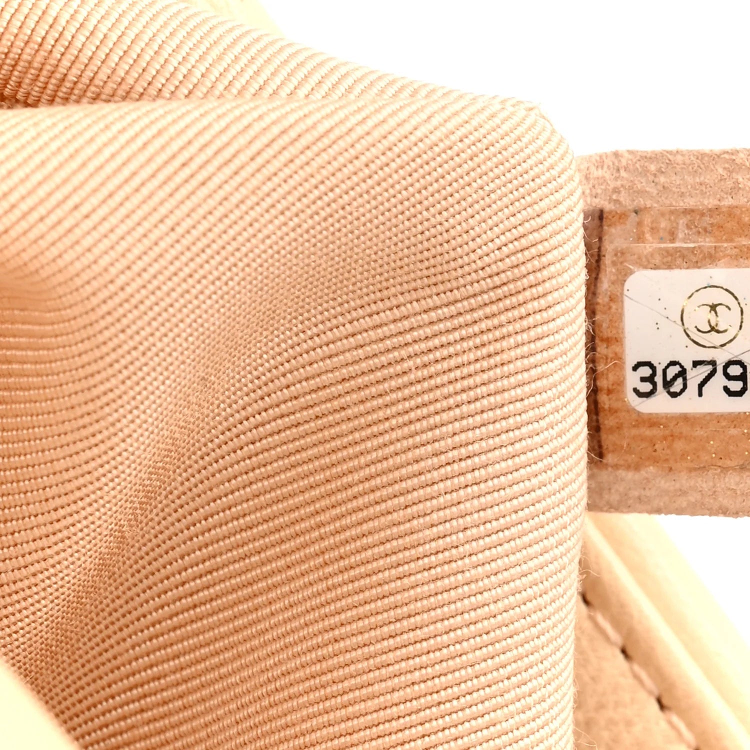 Shiny Goatskin Quilted Medium  19 Flap Beige