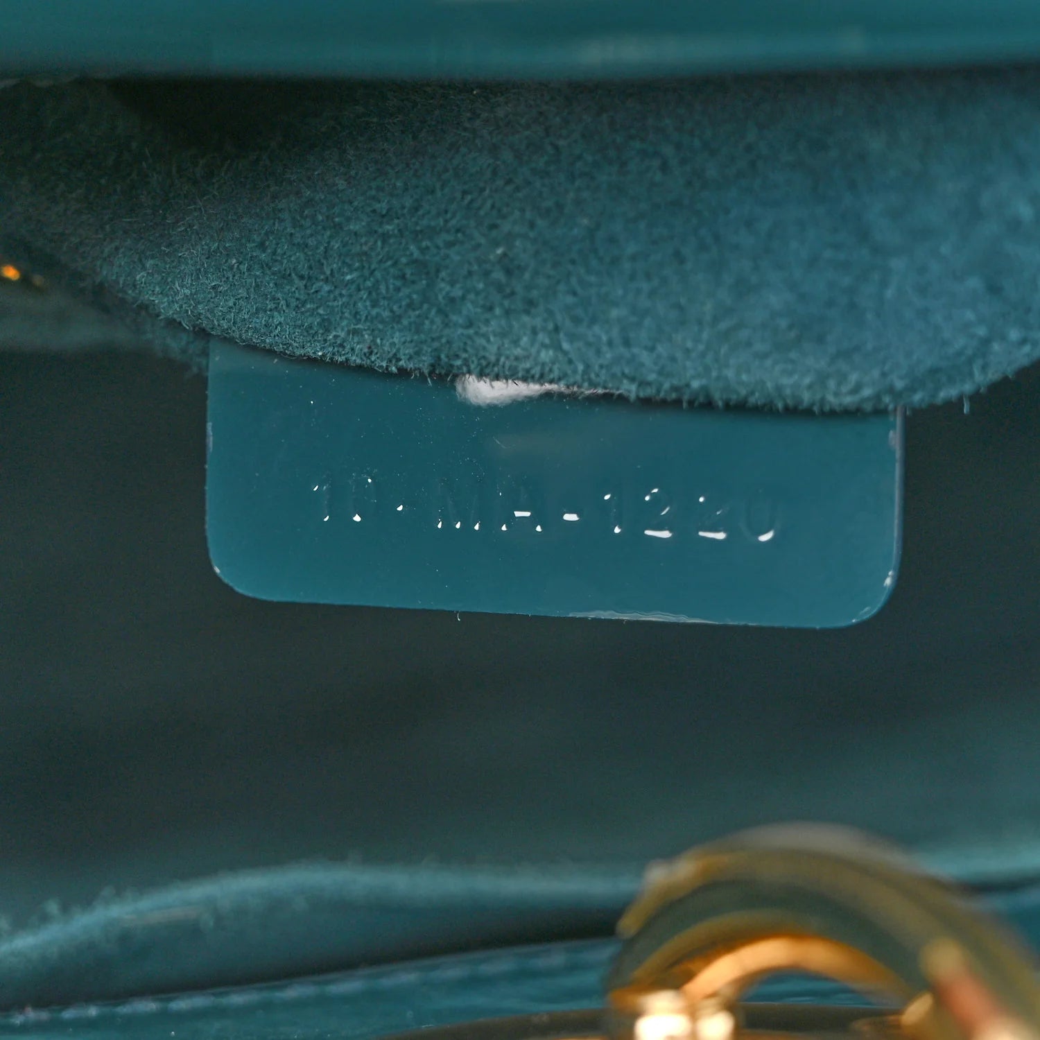 Patent Cannage Small Lady Dior Turquoise