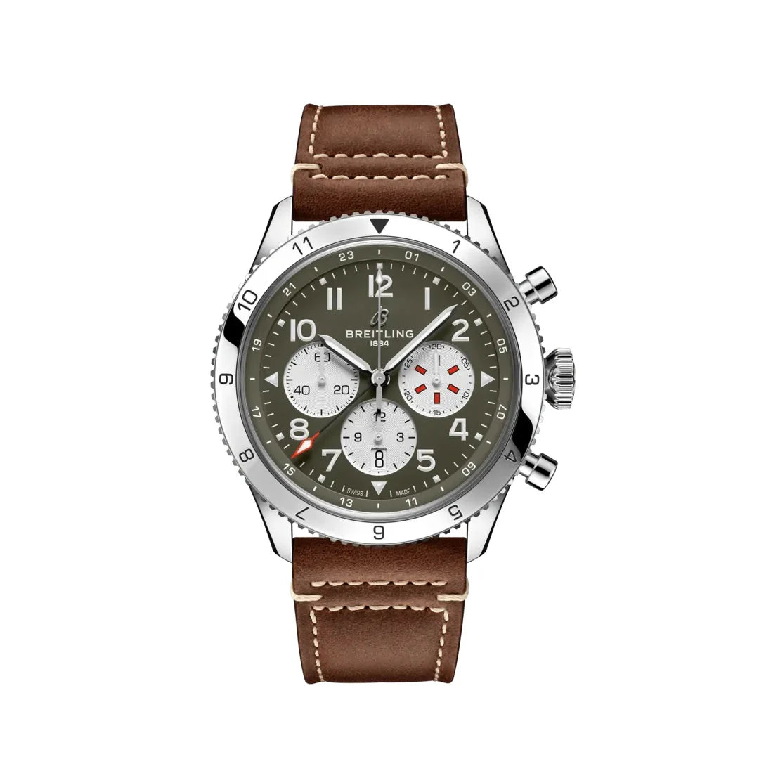 Super AVI B04 Chronograph GMT 46 Curtiss Warhawk Ref# AB04452A1L1X1, Box and Papers