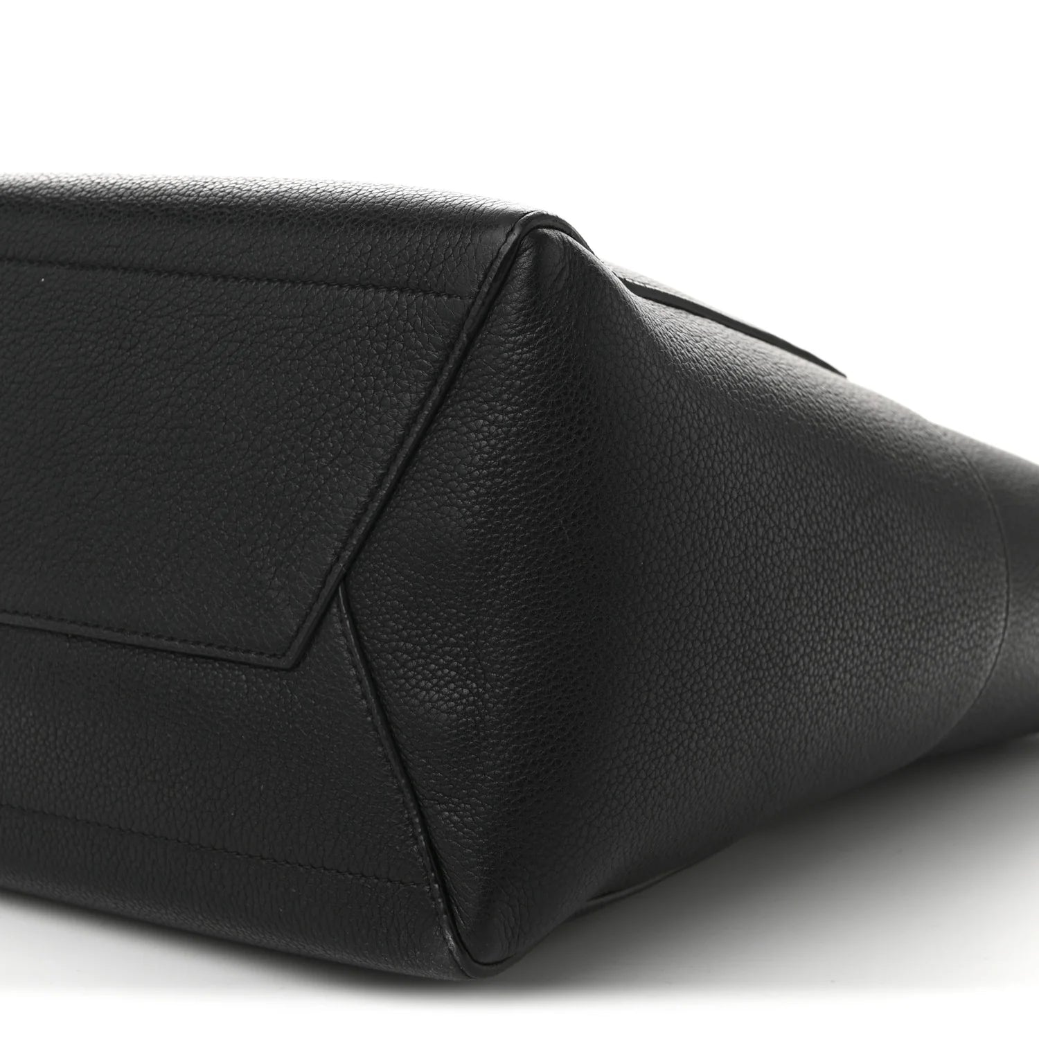 Soft Grained Calfskin Sangle Bucket Bag Black