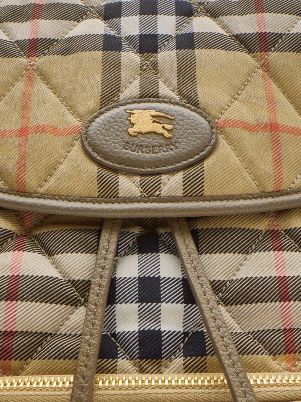 HORSESHOE CHECKED PATTERN BACKPACK