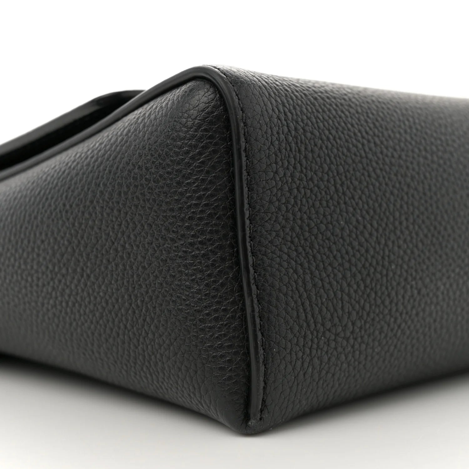 Grainy Calfskin Vintage Check Note Crossbody Bag Black