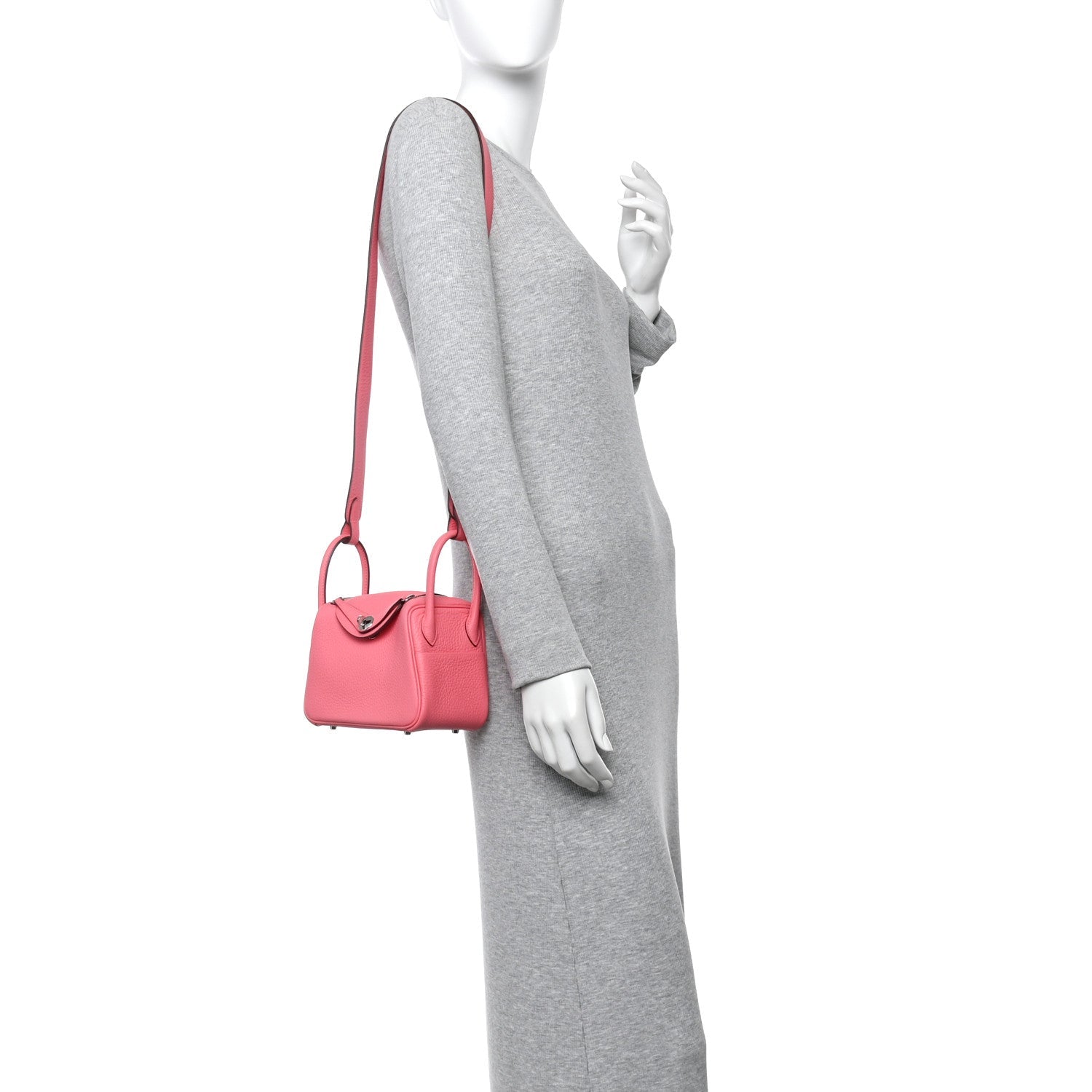 Taurillon Clemence Mini Lindy 20 Rose Azalee