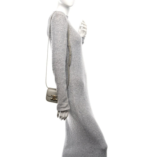 Shiny Calfskin Mini Triomphe Chalk