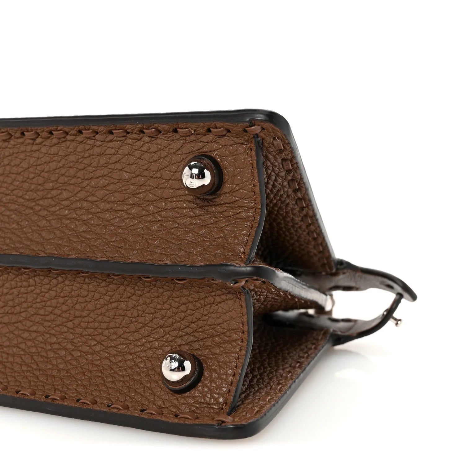 Cuoio Romano Selleria Petite Peekaboo I SEE U Iconic Satchel Fettuccia