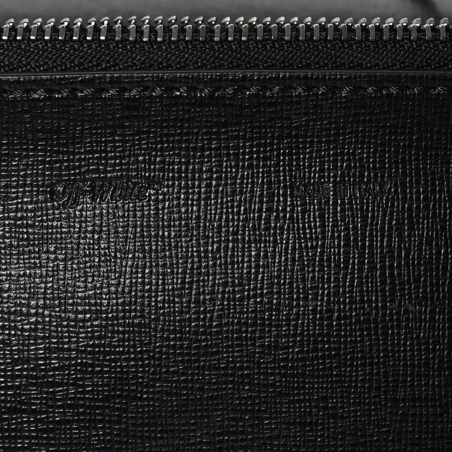 Saffiano Striped Mini Diag Binder Clip Bag Black White Yellow