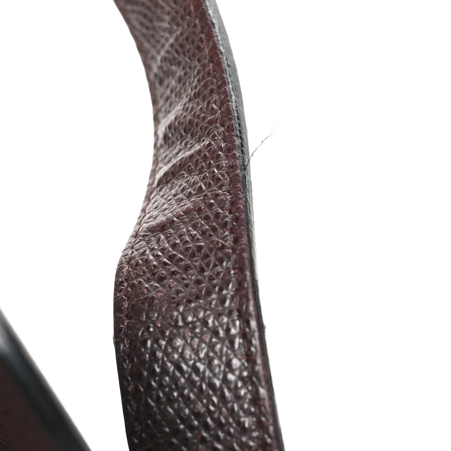 Grained Calfskin Saddle Bag Burgundy