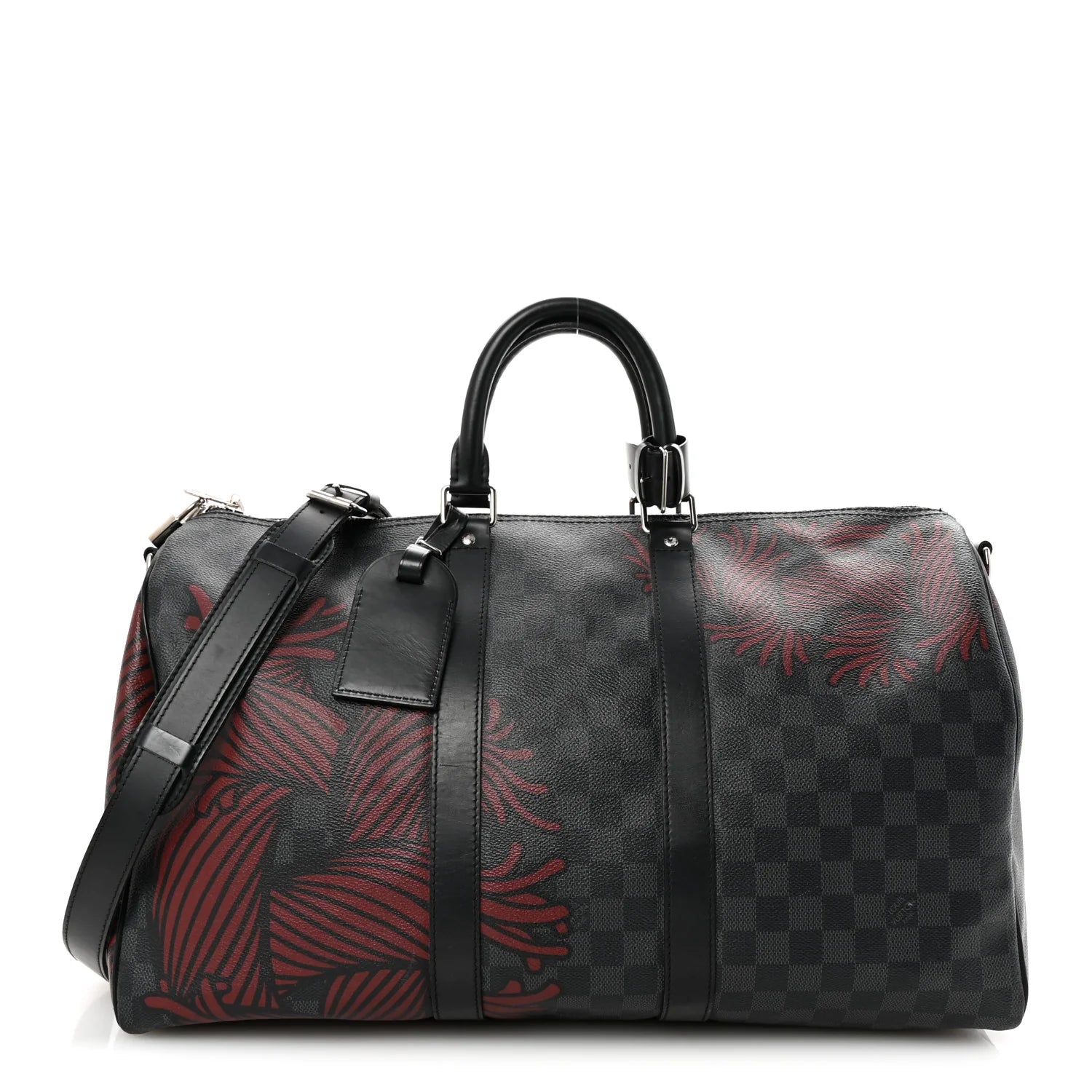 Damier Graphite Rope Keepall Bandouliere 45 Red