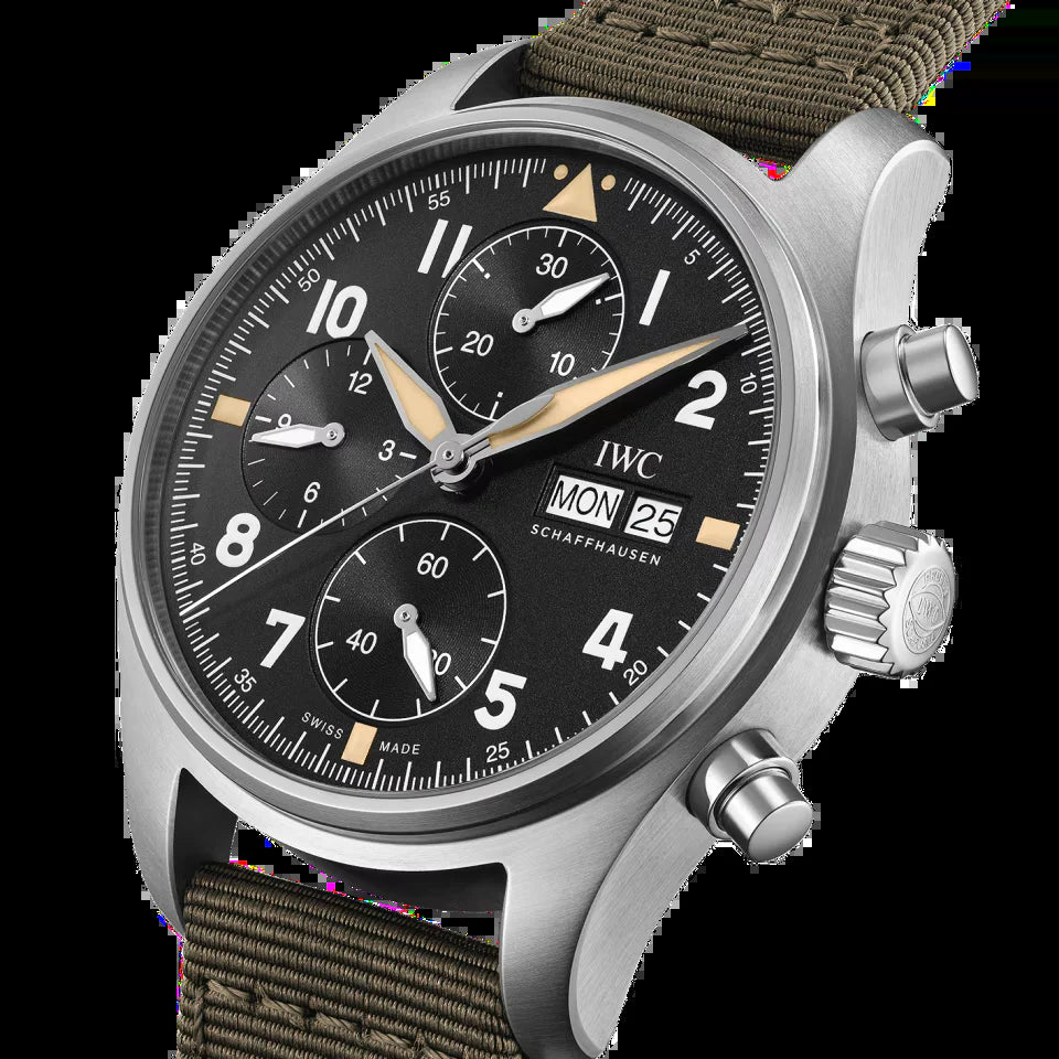 Unworn  Pilot'S Watch Spitfire Chronograph, Stainless Steel, 41Mm, Ref# IW387901, Box and Papers