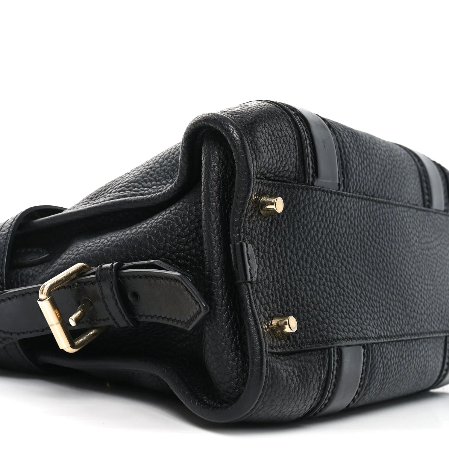 Grainy Calfskin Medium Minford Portrait Tote Black