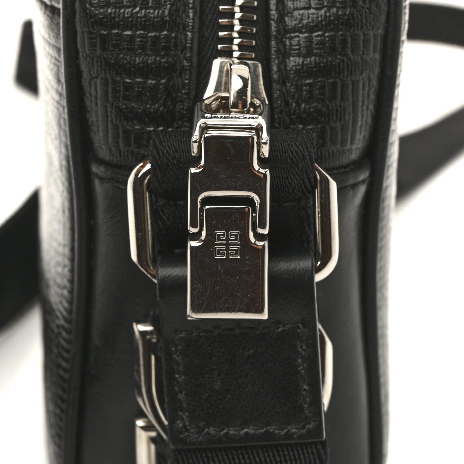 Coated Canvas Logo Embossed G Essentials Camera Bag Black