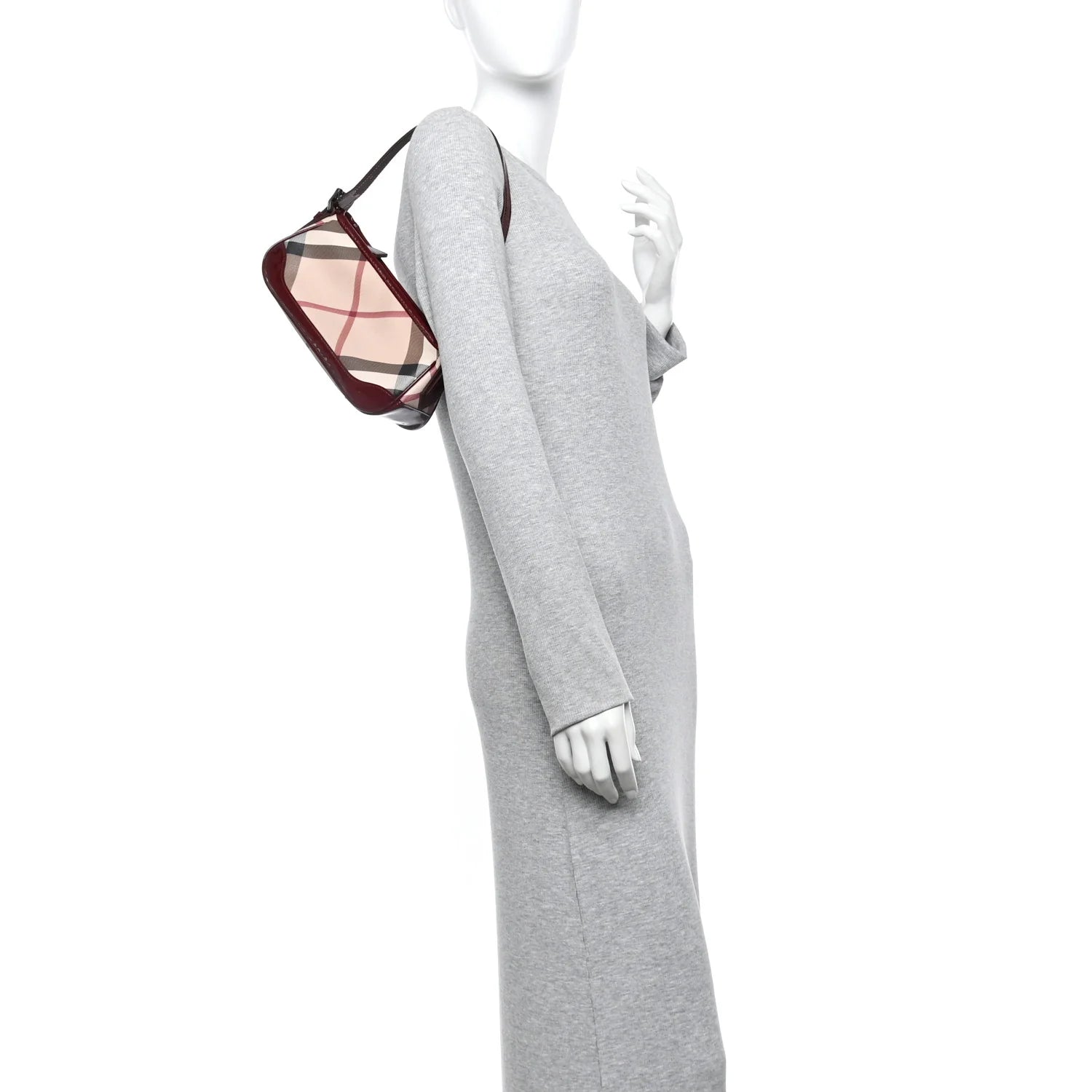 Patent Nova Check Newbury Dark Red