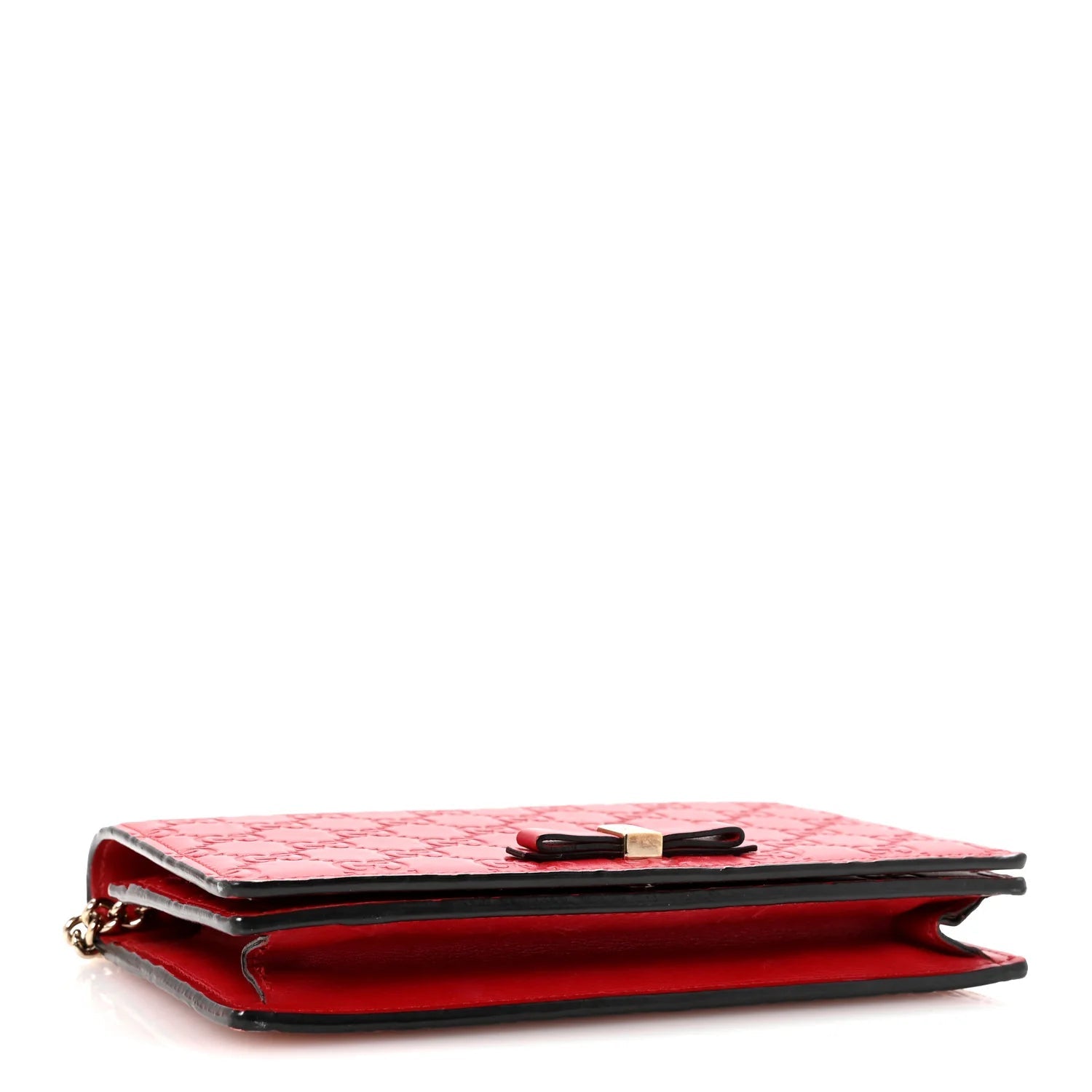 ssima Signature Bowy Chain Wallet Hibiscus Red