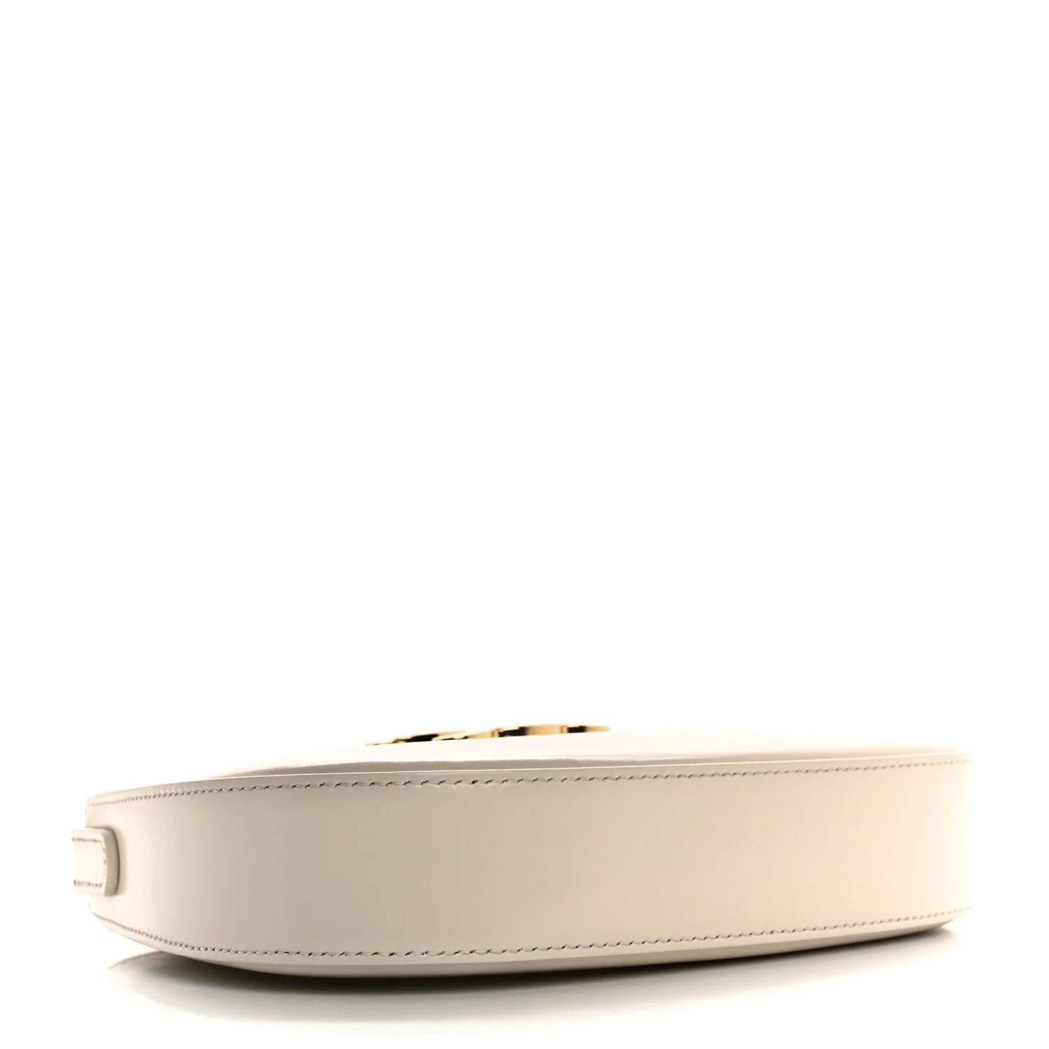 Shiny Calfskin Medium Tilly Triomphe Shoulder Bag Rice