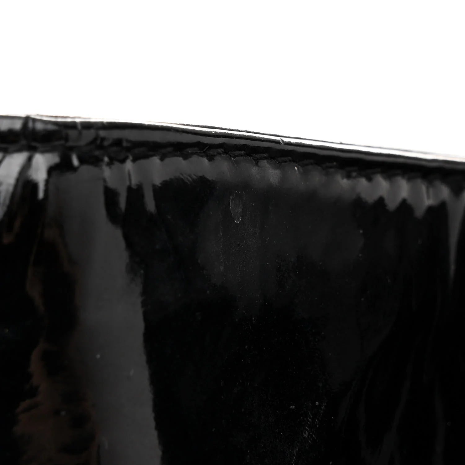 Patent Quilted Large Shopping Tote Black