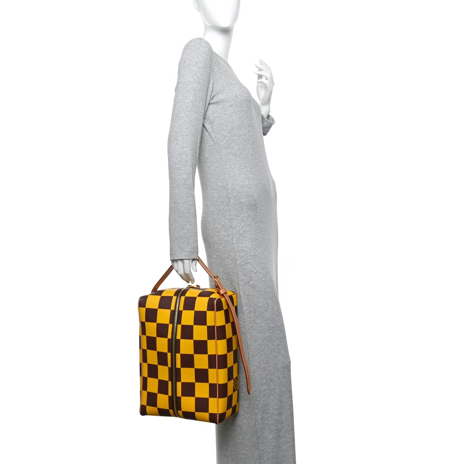 Damier Pop Shoes Bag Yellow